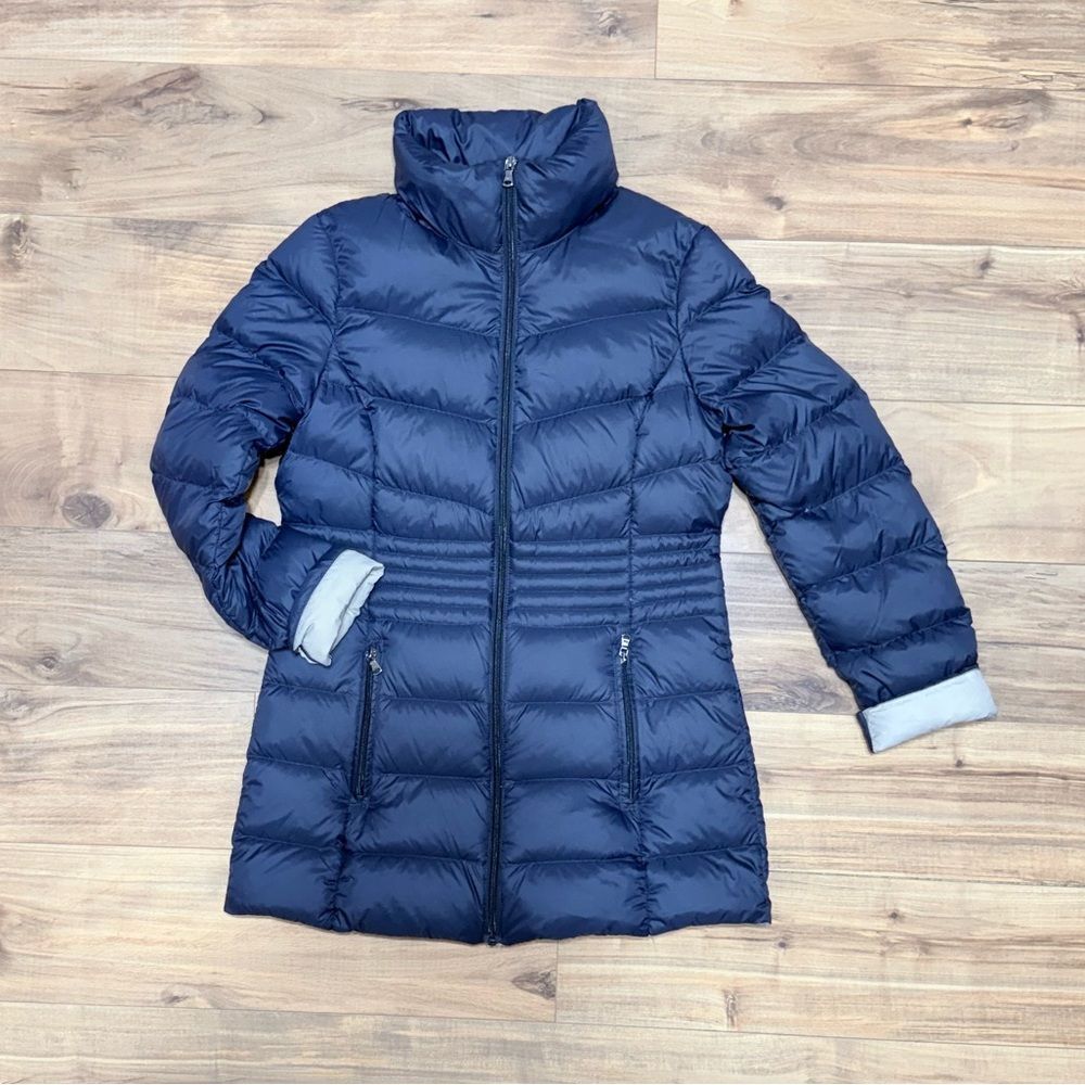 G.H. Bass & Co. Women Navy Blue 90/10 Down Puffer Lightweight Jacket Size S